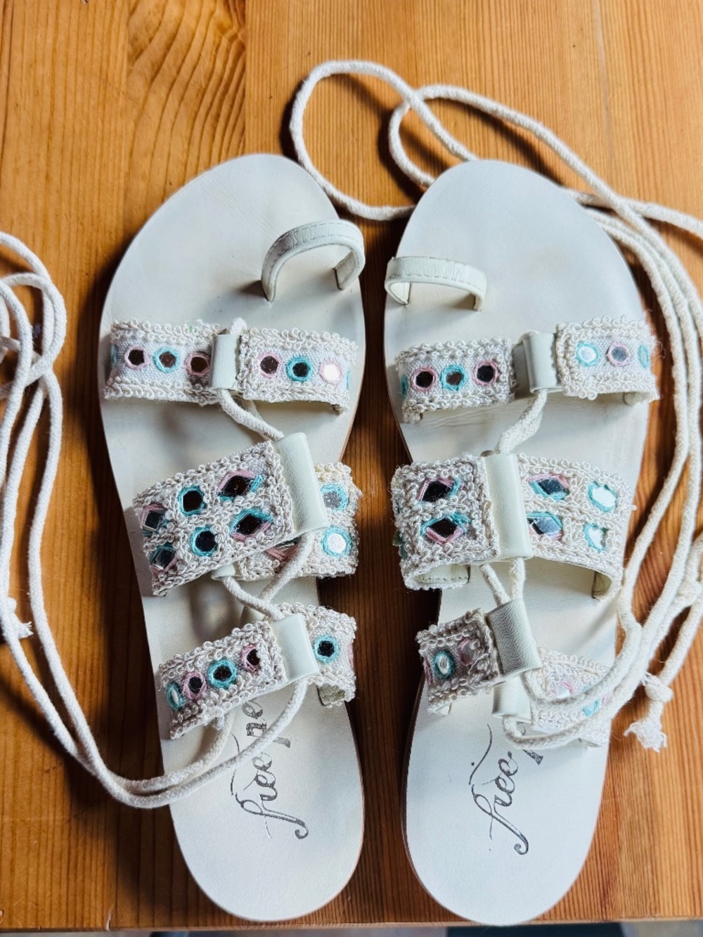 Lace up sandals